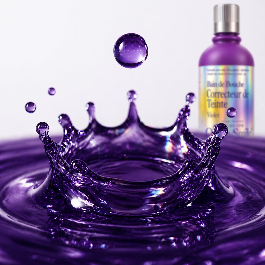 Splash de formule violette OhMySmile® — pigments concentrés haute pureté